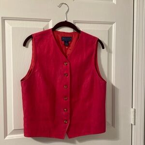 Pink Charter Club  linen button up vest
